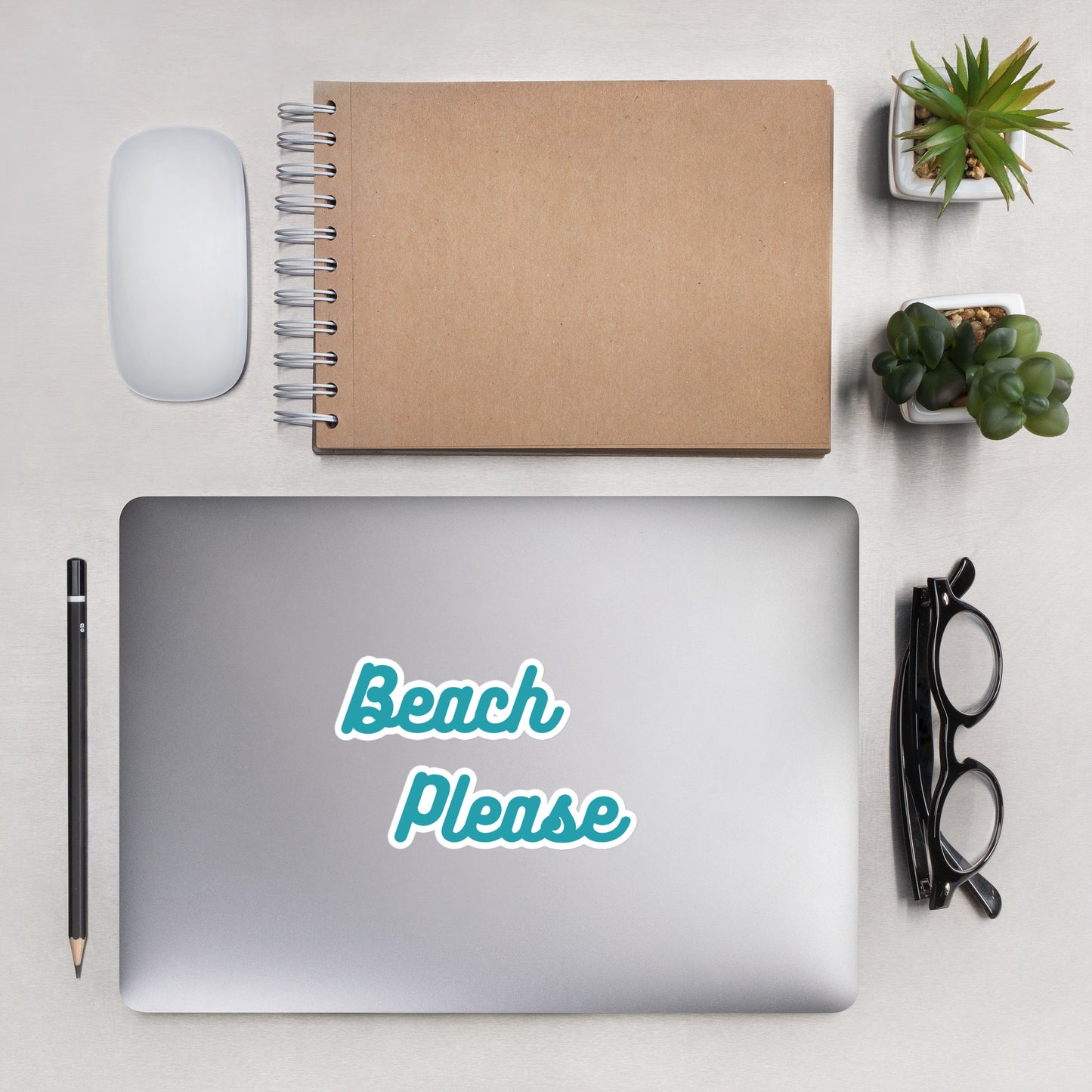 Beach please Bubble-free stickers