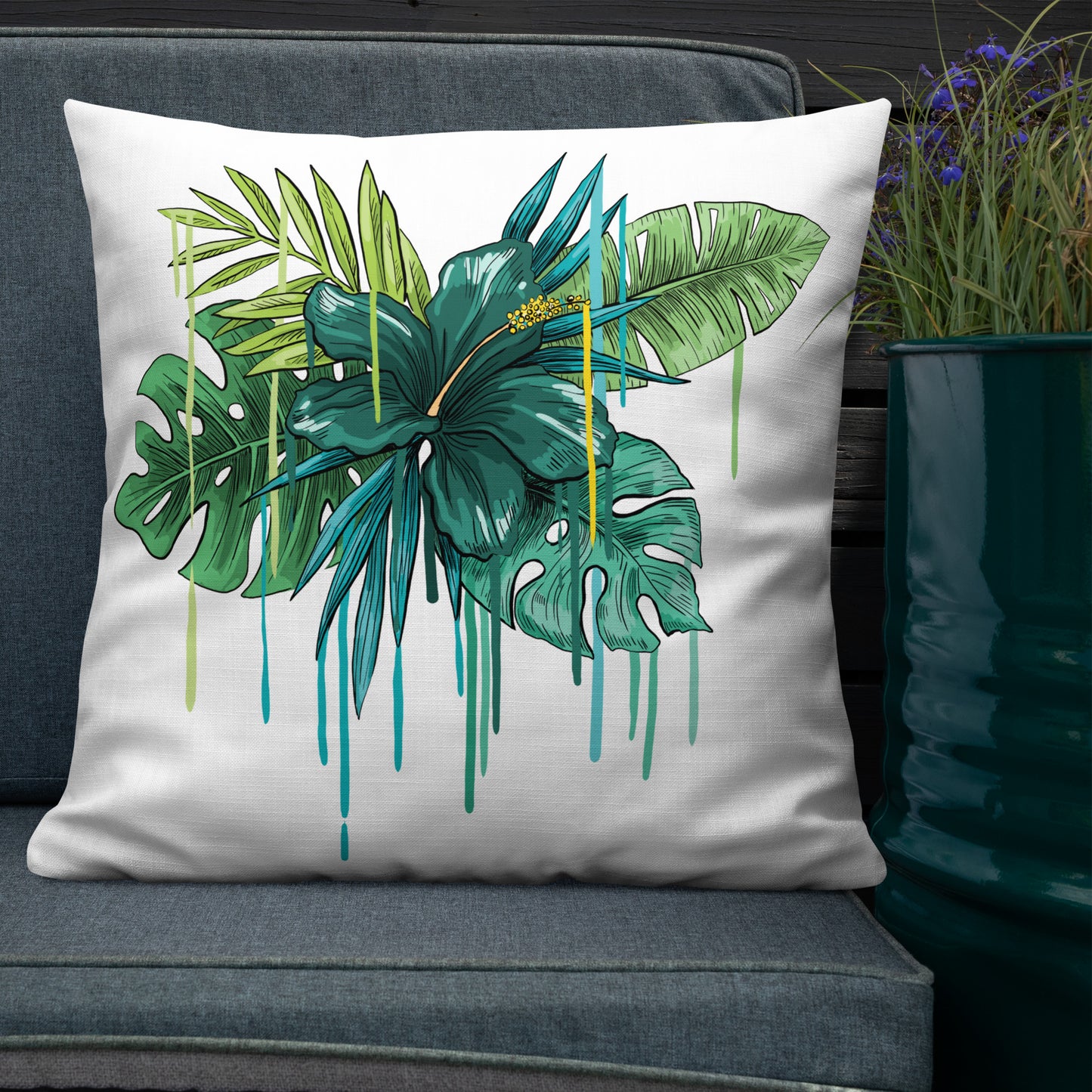 Jungle graffiti Premium Pillow