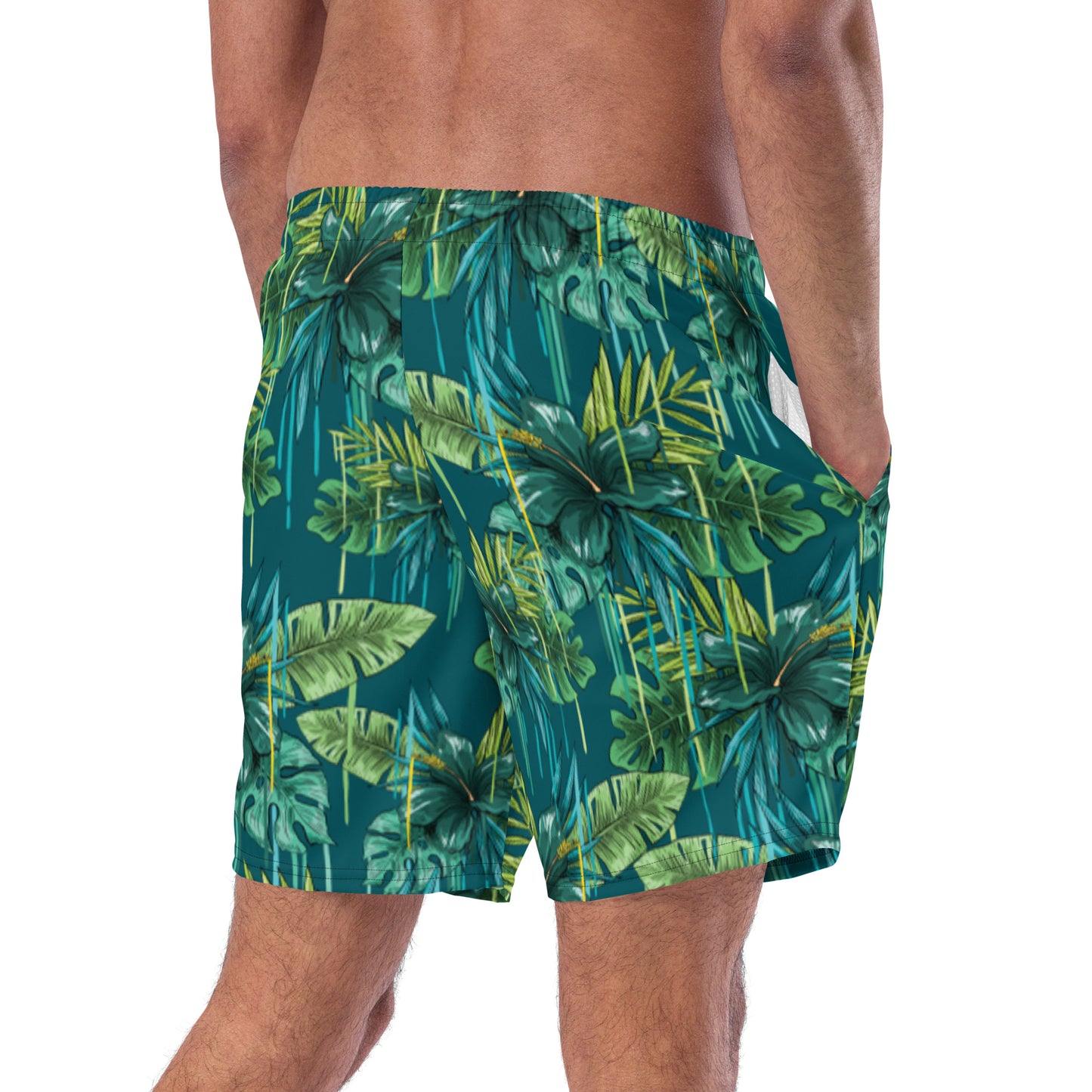 jungle graffiti swim trunks